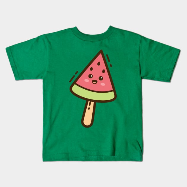 Watermelon Ice Cream Kids T-Shirt by yellowline